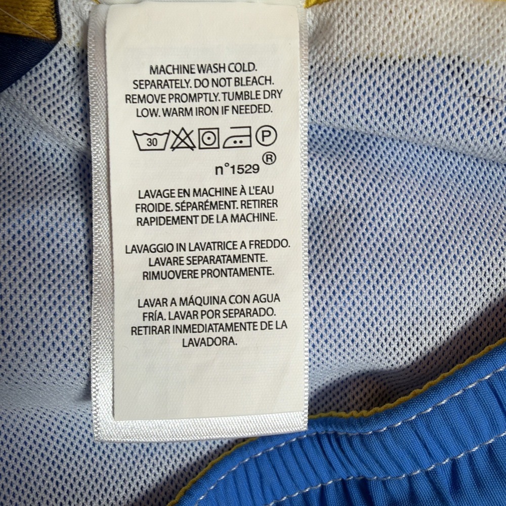Polo Ralph Lauren Swim Trunks Men's Large Blue Yellow Pony Lined Board Shorts - Picture 8 of 15
